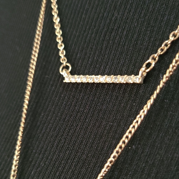 Multi layered necklace with quartz & lariat detail - Picture 2 of 7